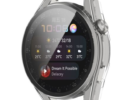 Full Coverage PC Protective Cover with Tempered Glass Hard Screen Protector for Huawei Watch 3 Pro Supply