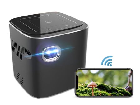 HOTACK D048A Screen-Mirroring Full HD Projector Portable Android 7.1.2 854*480 0.2  DMD 1.35:1 Throw Ratio Home Smart Projector For Sale