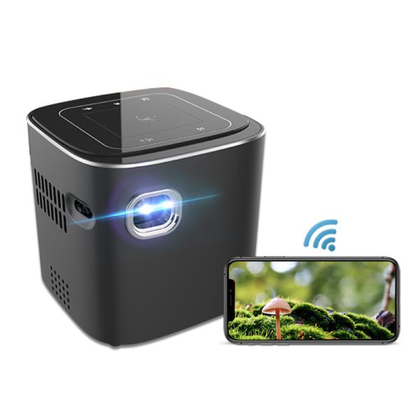 HOTACK D048A Screen-Mirroring Full HD Projector Portable Android 7.1.2 854*480 0.2  DMD 1.35:1 Throw Ratio Home Smart Projector For Sale