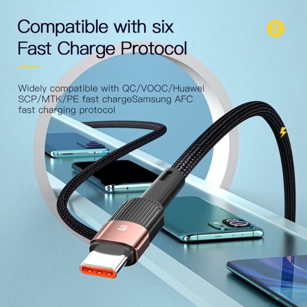 ESSAGER 0.5m Charging Cable USB to Type C 66W Fast Charging 480Mbps Transmission Cord For Discount