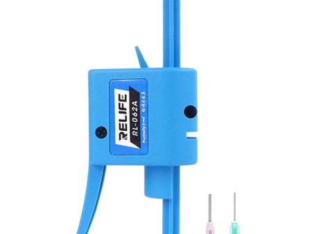 RELIFE RL-062A Manual Glue Gun with 2 Different Needle Booster Handheld Glue Guns for 10CC Syringe Oil, Solder Paste Supply