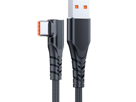 0.5m 66W 6A High Current Fast Charging Cable 90 Degree USB to Type-C Braided Data Cord Online now