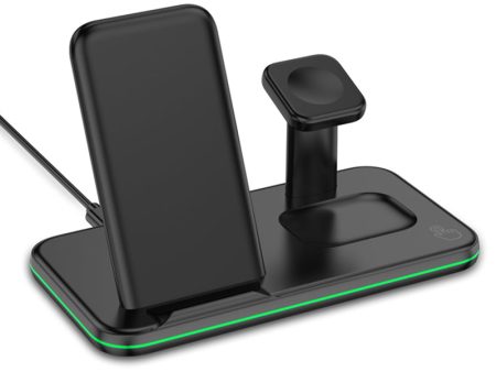 V5-2 3 in 1 for Mobile Phone   Watch   Headset Desktop Wireless Charger 15W Max Charging Dock Stand For Sale