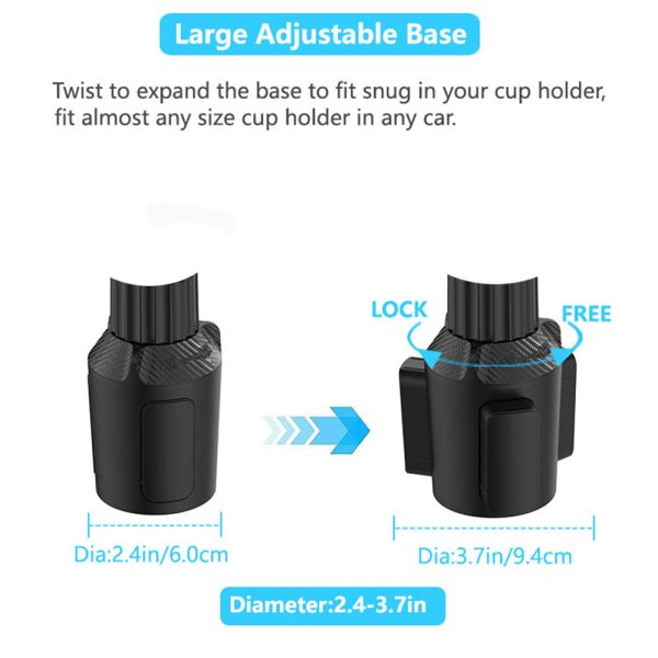 Car Meal Table Beverage Food Tray Mobile Phone Holder Rotatable Telescopic Car Cup Holder Mount Tray Supply