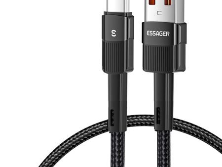 ESSAGER 1m 6A Fast Charging USB to Type C Charge Cord 480Mbps Transmission Cable For Discount