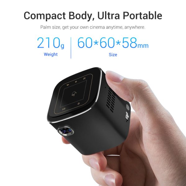 HOTACK D048A Screen-Mirroring Full HD Projector Portable Android 7.1.2 854*480 0.2  DMD 1.35:1 Throw Ratio Home Smart Projector For Sale