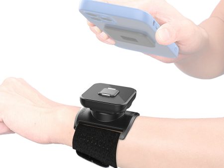 HL-148C Magnetic Adsorption 360 Degree Rotatable Phone Holder Mount with Wrist Band for Outdoor Sports Online now