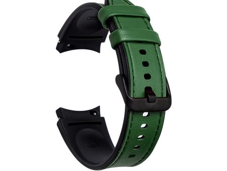 20mm Adjustable Leather Watch Band Strap for Samsung Galaxy Watch4 44mm 40mm   Galaxy Watch4 Classic 46mm 42mm Discount