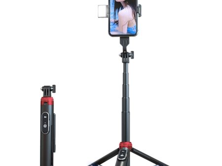 P160D 1.6m Extendable Selfie Stick Camera Tripod Stand with Single Fill Light and Wireless Bluetooth Remote Control Online Hot Sale