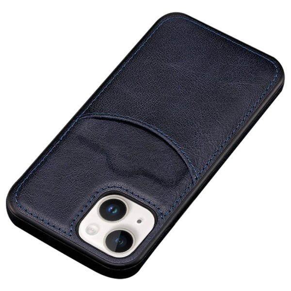 For iPhone 14 Plus Anti-scratch Cell Phone Cover Business Style Card Slot PU Leather+TPU Mobile Phone Case Cheap