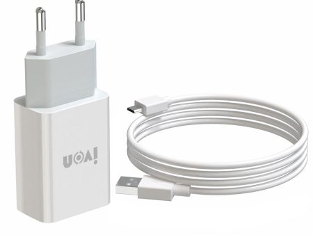 IVON AD-33 2.1A Mobile Phone USB Charger Travel Power Adapter Plug + 1m Micro USB Data Cable Online Hot Sale