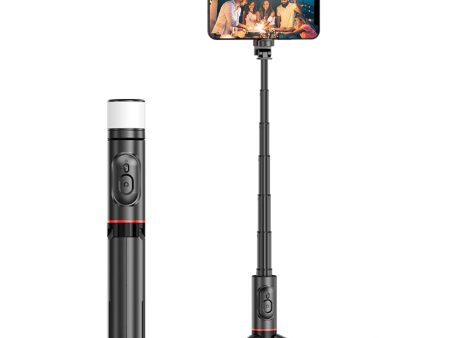 Q12S Extendable Selfie Stick Aluminum Alloy Tripod Stand with Fill Light and Wireless Bluetooth Remote Control Tripod Stand For Cheap