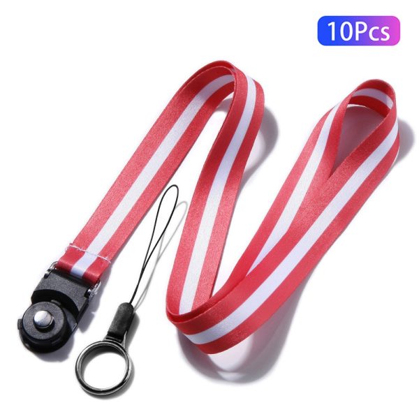 10Pcs   Pack Detachable Finger Ring Lanyard Rotating Buckle Mobile Phone Name Tag Neck Strap Online