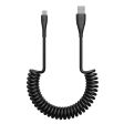 Retractable 3A Type-C Spring Coil USB Cable Mobile Phone Charging Data Transmission Cord Online Sale