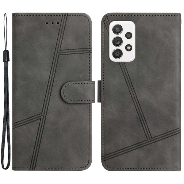 For Samsung Galaxy A73 5G Skin-touch Feeling Retro PU Leather Phone Stand Cover Shockproof Drop-proof Wallet Case For Discount