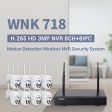 ESCAM WNK718 3MP Smart Home Security Camera NVR Set 8Pcs Wifi IP Cameras Outdoor Video CCTV Cameras Surveillance System Supply