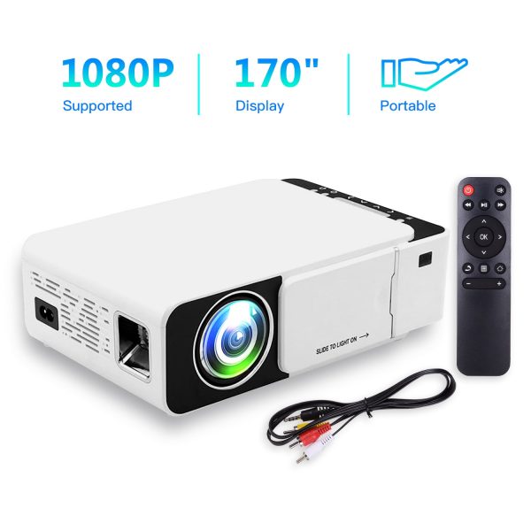 T5 Upgrade HD 1080P LED Video Projector Remote Control Office Home Theatre Device (CE Certificated) Cheap