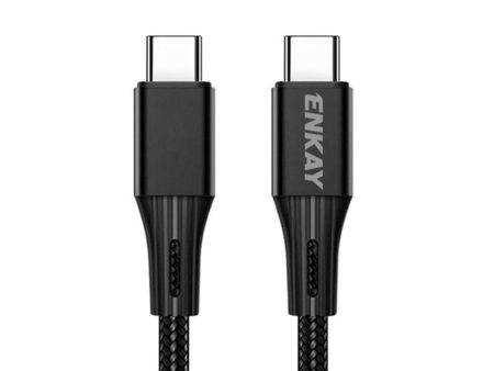 ENKAY HAT PRINCE 1m Type C Charge Cable E-Marker PD 100W 5A Fast Charging Wire 480Mbps Data Transmission USB C Cord Online