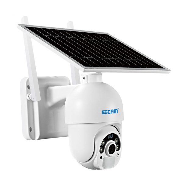 ESCAM QF450 1080P Cloud Storage 4G PIR Alarm Dome Pan Tilt CCTV IP Camera with Solar Panel Hot on Sale