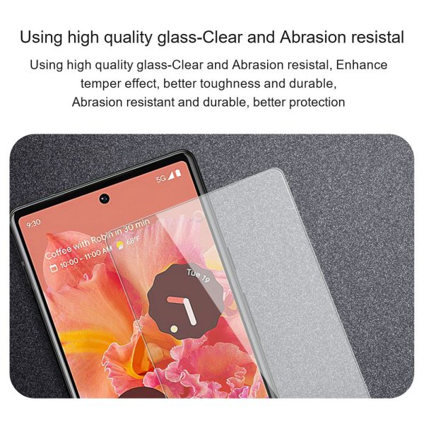 AMORUS 2.5D Arc Edge High Aluminum-silicon Glass Film for Google Pixel 6a, Fingerprint-free Ultra Clear Screen Protector Online Hot Sale