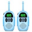 2Pcs DJ100 Children Walkie Talkie Toys Kids Interphone Mini Handheld Transceiver 3KM Range UHF Radio with Lanyard on Sale