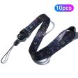 10Pcs   Pack 12 Constellations Cartoon Printed Rotating Buckle Lanyard Detachable Mobile Phone Name Tag Neck Strap Online Hot Sale