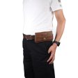 Anti-Scratch Waist Bag for 7.2-inch Mobile Phones Universal Crazy Horse Texture PU Leather Belt Phone Pouch Online now