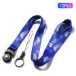 10Pcs   Pack Chinese Zodiac Printed Detachable Finger Ring Rope Rotating Buckle Lanyard Mobile Phone Name Tag Neck Strap Sale