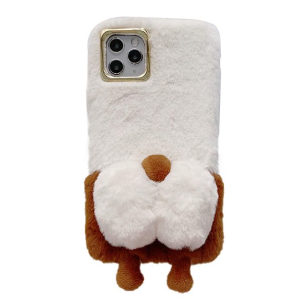 For iPhone 13 Pro Max 6.7 inch Soft Fluffy Phone Case Warm Plush+TPU Anti-scratch Mobile Phone Shell Cover Fashion