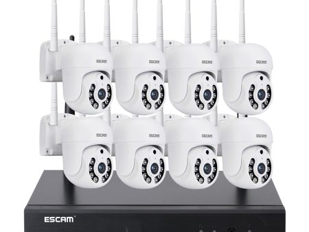 ESCAM WNK718 3MP Smart Home Security Camera NVR Set 8Pcs Wifi IP Cameras Outdoor Video CCTV Cameras Surveillance System Supply