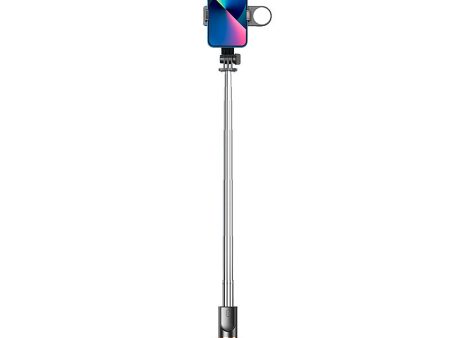 KH5S Retractable Portable Cell Phone Stand Live-stream Bluetooth Selfie Stick Tripod with Fill Light (1.3m) on Sale