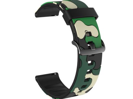 20mm Camouflage Surface with Black Buckle Silicone Watch Band for Huawei Watch GT 2 42mm Huami Amazfit Watch Youth Edition Cheap