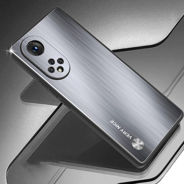 TPU + Aluminium Alloy Phone Case for Honor 50 Pro, Brushed Surface Anti-fall Mobile Phone Cover Hot on Sale