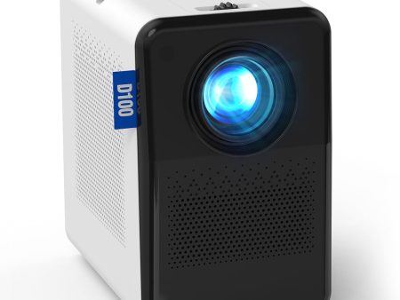 D100 Home Theater 1080P HD Projector 180 ANSI Lumens Manual Focus 100  Display Mini Projector Fashion