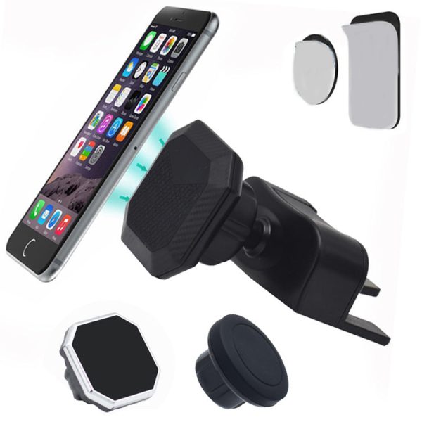 X033 Universal Strong Magnetic Car Mount Stand Carbon Fiber Car CD Port Phone Holder for Mobile Phones Supply