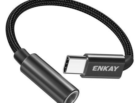 ENKAY HAT PRINCE ENK-AT111 USB Type C to 3.5mm Aux Headphones Jack Male to Female Adapter Headphones Audio Converter For Discount