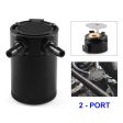 BX101669 Car Universal 2-Port Compact Baffled Oil Catch Can on Sale