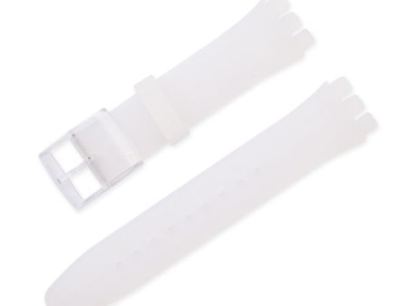 19mm Waterproof Solid Color Watch Strap Silicone Watchband with Pin Buckle for Swatch Online Hot Sale