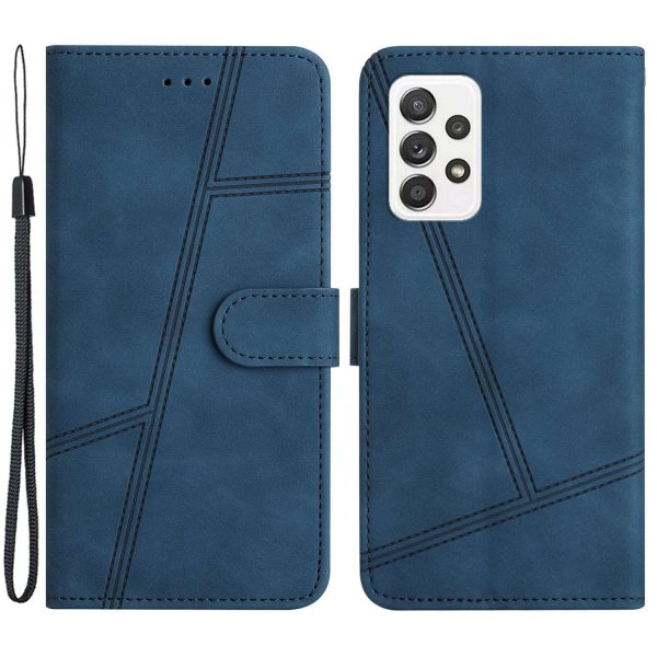 For Samsung Galaxy A73 5G Skin-touch Feeling Retro PU Leather Phone Stand Cover Shockproof Drop-proof Wallet Case For Discount