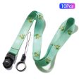 10Pcs   Pack Chinese Zodiac Printed Detachable Finger Ring Rope Rotating Buckle Lanyard Mobile Phone Name Tag Neck Strap Sale