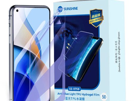 SUNSHINE SS-075B 50Pcs Pack Anti-Blue-Ray Flexible Hydrogel Protective Film for SS-890 Cutting Machine, High-Quality  Front Rear Phone Protectior Film for All Mobile Phones Online Sale