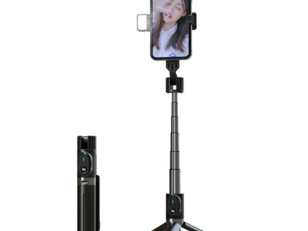 P90D Selfie Stick Phone Clip Holder Wireless Bluetooth Remote Control Portable 1.1m Tripod Stand with One Fill Light Online